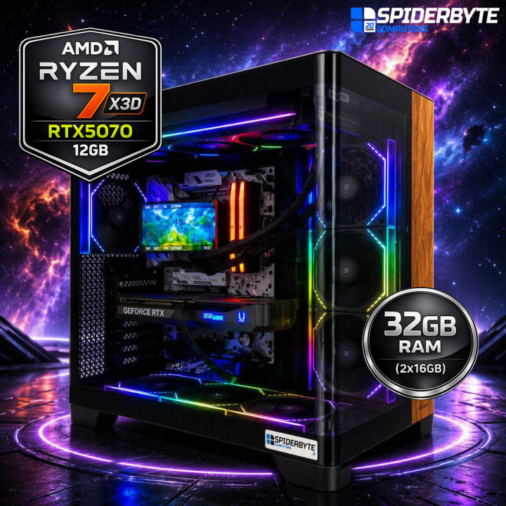 PC Gaming Ryzen 7 9850X3D RTX 5070 32GB DDR5 – Assemblato e Testato