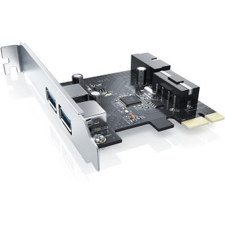 Scheda PCIe 2 Porte USB 3.0 e 1 Porta Interna - Controller Header - hub USB Interno