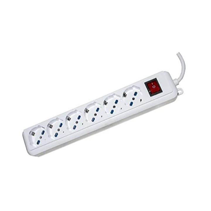 Multipresa 6 posti con interruttore Redline