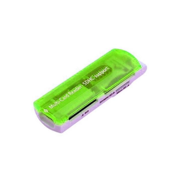 Multi Card Reader  TF / SD, MicroSD (T-Flash), MS, e M2 - Verde