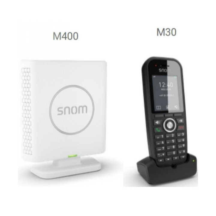 M430 Bundle DECT-IP DoubleCell, 10 Chiamate Simultanee, Supporto Repeater M6 - Snom