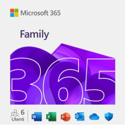 Microsoft 365 Family, 6 persone, 1 anno, ESD