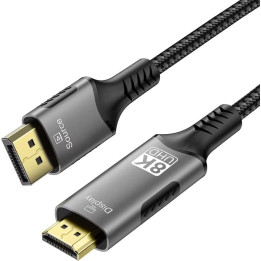 Cavo DisplayPort 1.4 → HDMI 2.1 8K 60Hz, 2 m | Spiderbyte