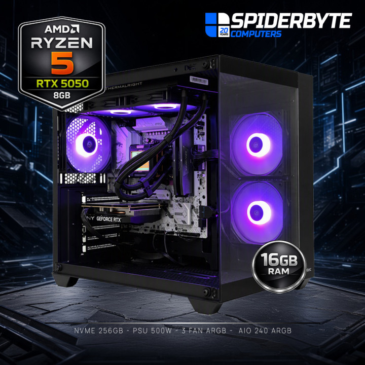 PC Gaming Ryzen 5 RTX5050 8GB DDR6 – Assemblato e Testato