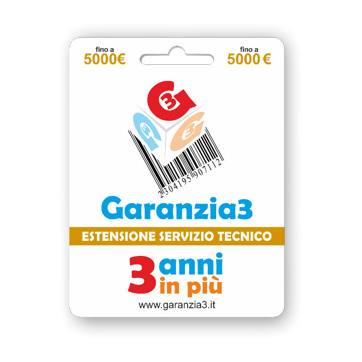 Estensione di garanzia 3 anni aggiuntivi massimale 5000€ - Garanzia3