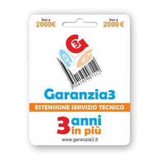 Estensione di garanzia 3 anni aggiuntivi massimale 2000€ - Garanzia3