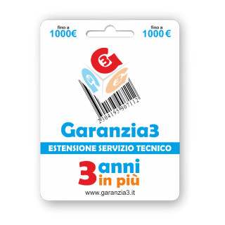 Estensione di garanzia 3 anni aggiuntivi massimale 1000€ - Garanzia3