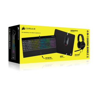 4-1 Gaming Bundle: Tastiera, mouse, tappetino, cuffie Corsair
