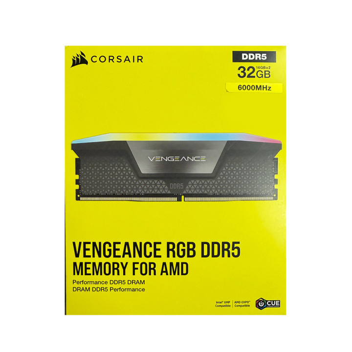 32GB (2x16GB) DDR5 6000MHz Vengeance RGB Corsair