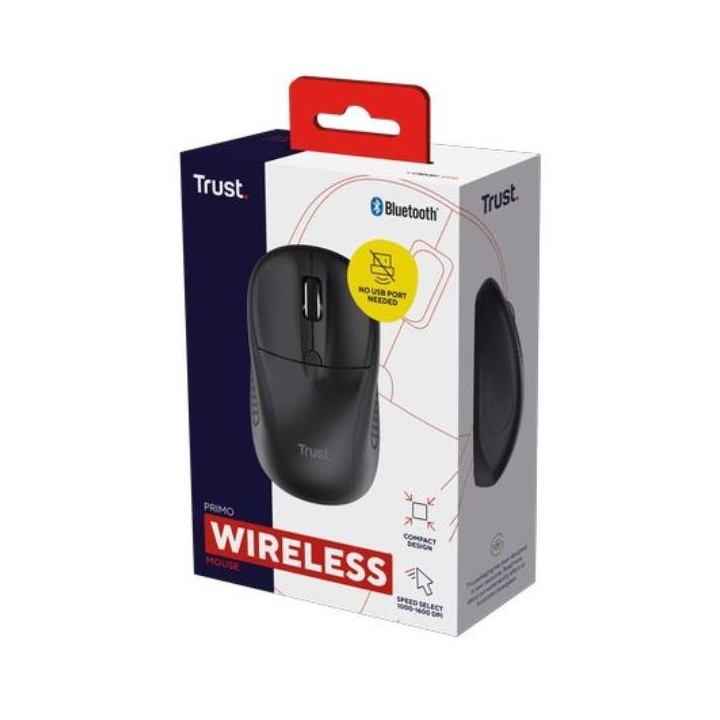 Mouse Wireless Bluetooth® 1600 DPI Primo BT Nero, Trust | Spiderbyte