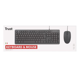 Kit tastiera e mouse cablati resistenti ai liquidi, layout IT, Basic, Trust