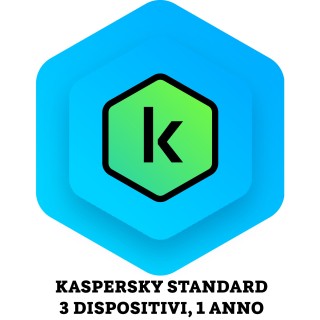 Kaspersky standard antivirus, 3 dispositivi,1 anno - ESD licenza elettronica