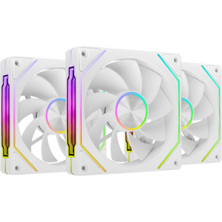 Kit 3 Ventole PWM 12cm Reverse, Bianco ARGB, Sistema modulare magnetico, Mars Gaming