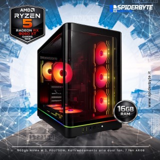 PC Gaming Ryzen 5 RX 9060 XT 16GB DDR5 – Assemblato e Testato
