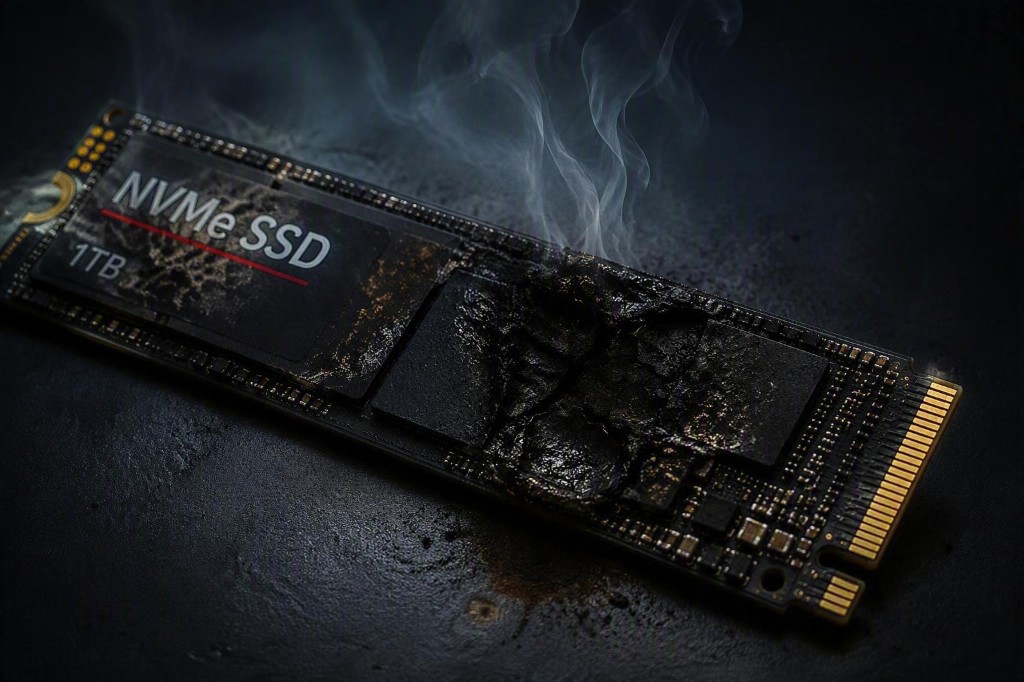 SSD NVMe danneggiato